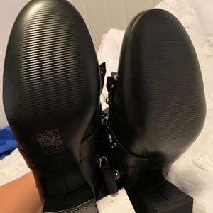 qamile block heel booties